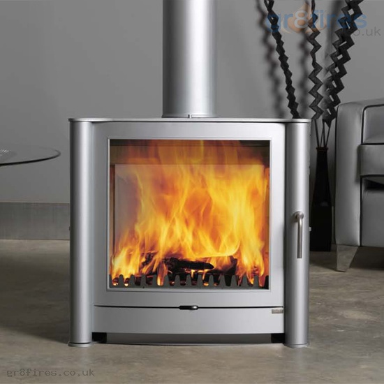 Firebelly FB2 Double Fronted Pewter 12kw Woodburner